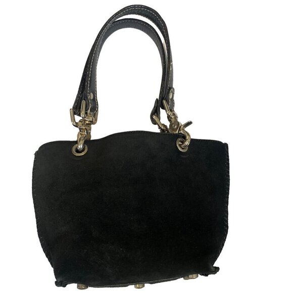 IMPERIO jp Gamini Mini Suede Bag With Topstitching in Black 289K - Picture 4 of 10